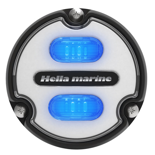 Hella Marine Apelo A1 Blue White Underwater Light - 1800 Lumens - Black Housing - White Lens - Deckhand Marine Supply