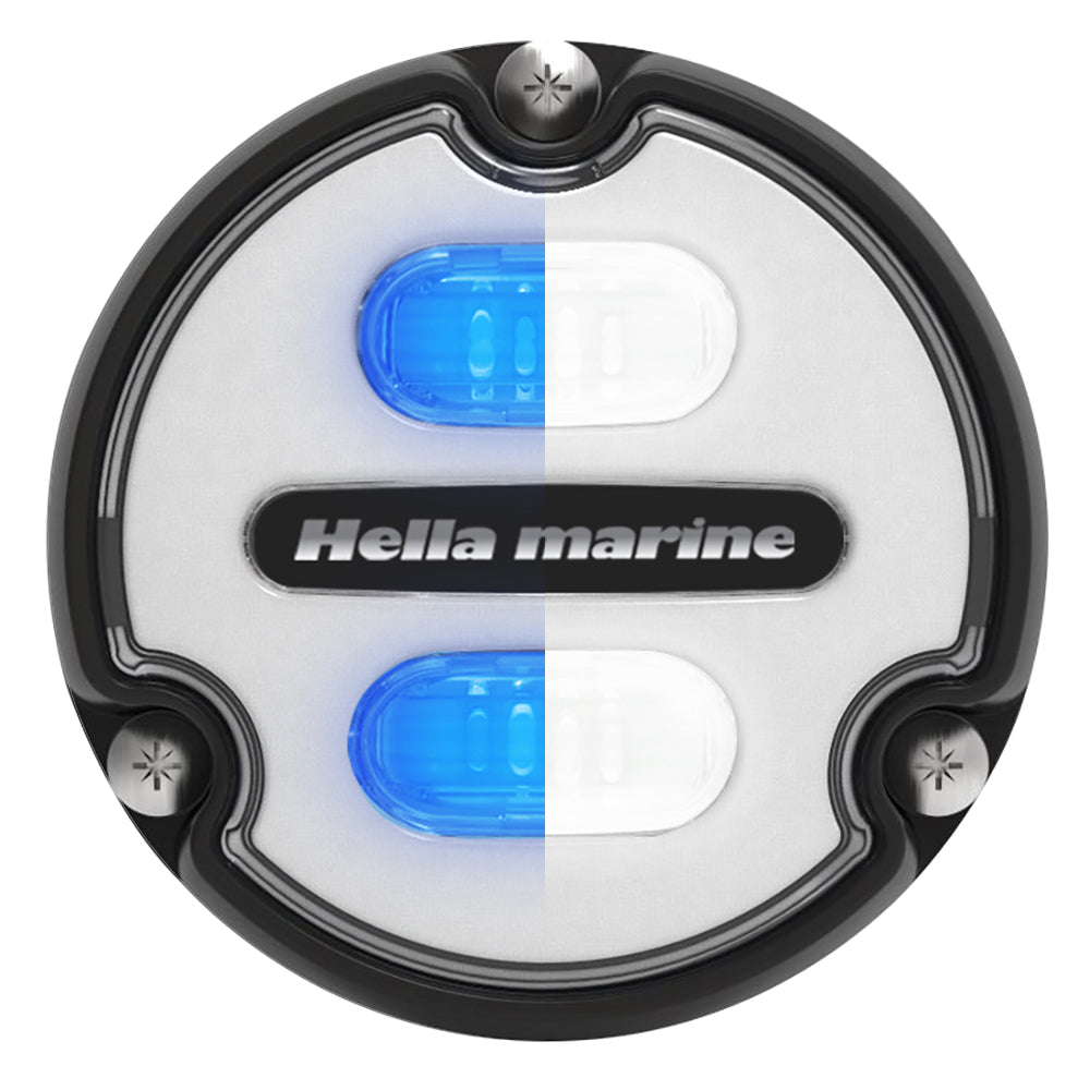 Hella Marine Apelo A1 Blue White Underwater Light - 1800 Lumens - Black Housing - White Lens - Deckhand Marine Supply