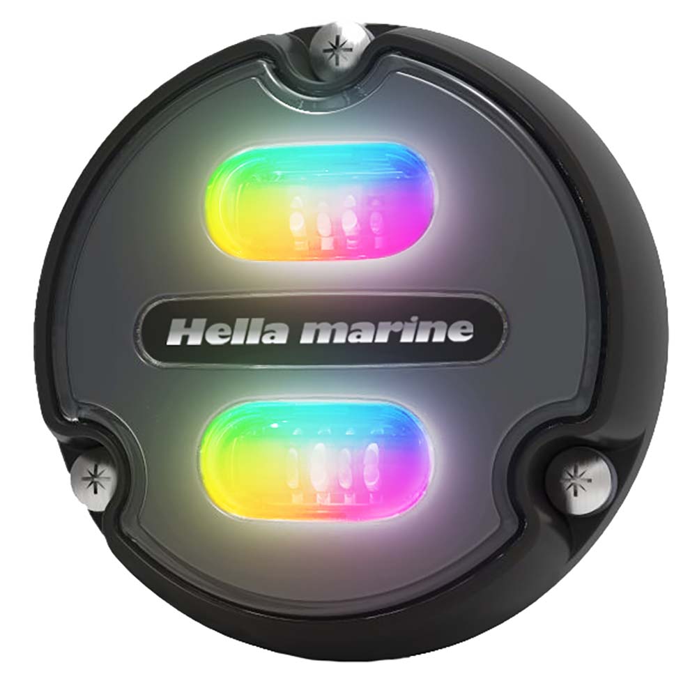 Hella Marine Apelo A1 RGB Underwater Light - 1800 Lumens - Black Housing - Charcoal Lens - Deckhand Marine Supply