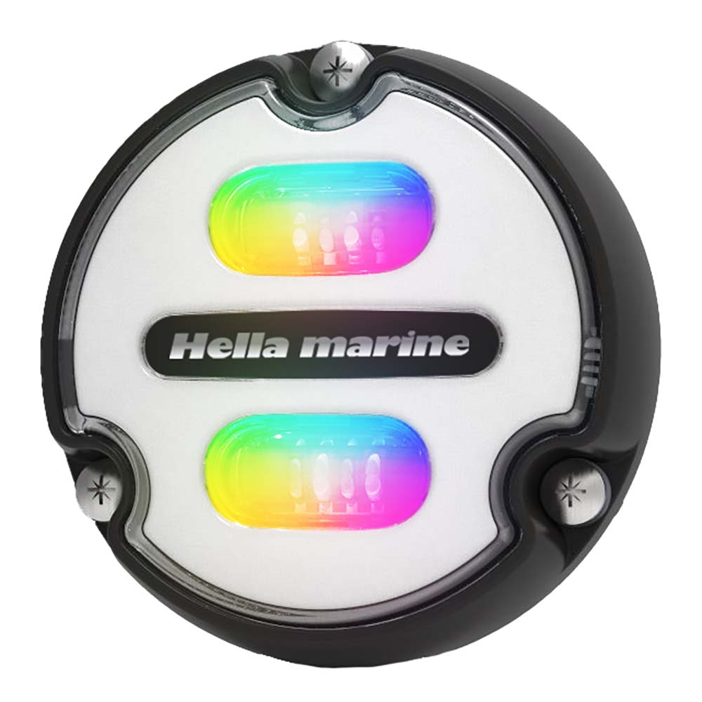 Hella Marine Apelo A1 RGB Underwater Light - 1800 Lumens - Black Housing - White Lens - Deckhand Marine Supply