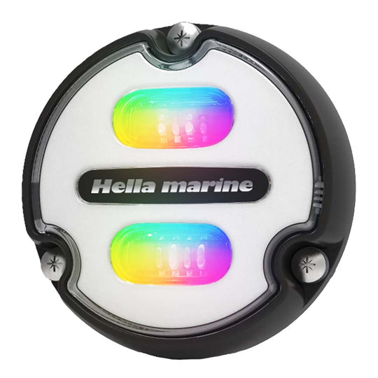 Hella Marine Apelo A1 RGB Underwater Light - 1800 Lumens - Black Housing - White Lens - Deckhand Marine Supply