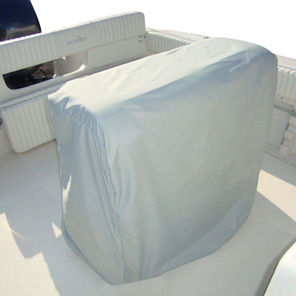 Carver Poly-Flex II Universal Leaning Post Cover - 47"H x 41"W x 24"D - Grey - Deckhand Marine Supply