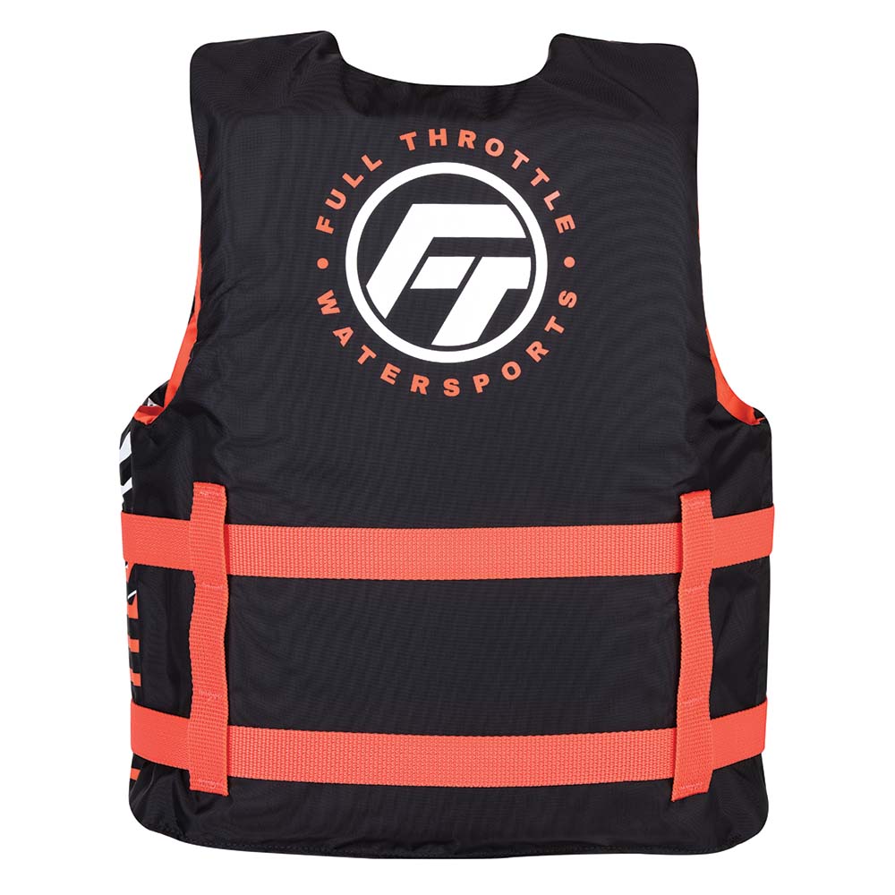 Full Throttle Youth Nylon Life Jacket - Pink/Black - Deckhand Marine Supply