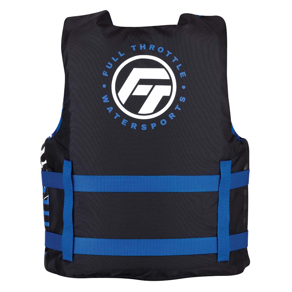 Full Throttle Youth Nylon Life Jacket - Blue/Black - Deckhand Marine Supply