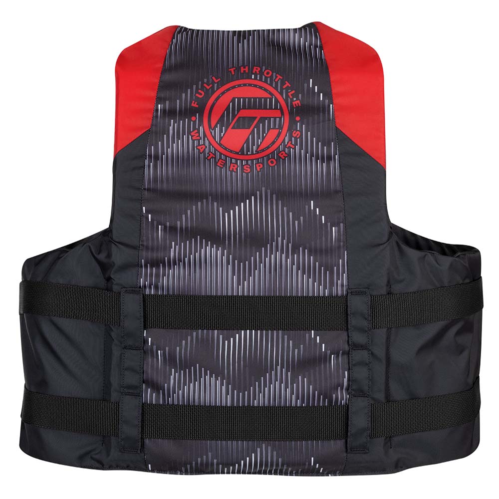 Full Throttle Adult Nylon Life Jacket - L/XL - Red/Black - Deckhand Marine Supply
