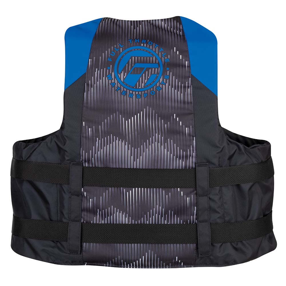 Full Throttle Adult Nylon Life Jacket - L/XL - Blue/Black - Deckhand Marine Supply