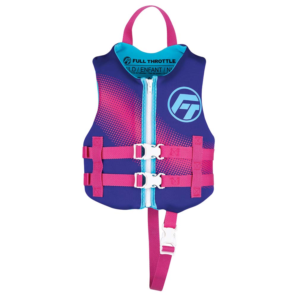 Full Throttle Child Rapid-Dry Life Jacket -Purple - Deckhand Marine Supply