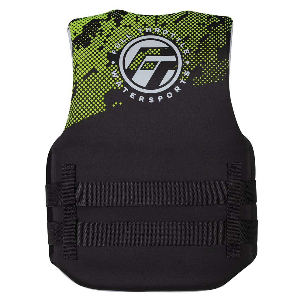 Full Throttle Junior Hinged Neoprene Life Jacket - Green - Deckhand Marine Supply
