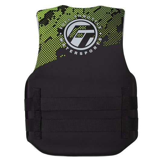 Full Throttle Junior Hinged Neoprene Life Jacket - Green - Deckhand Marine Supply