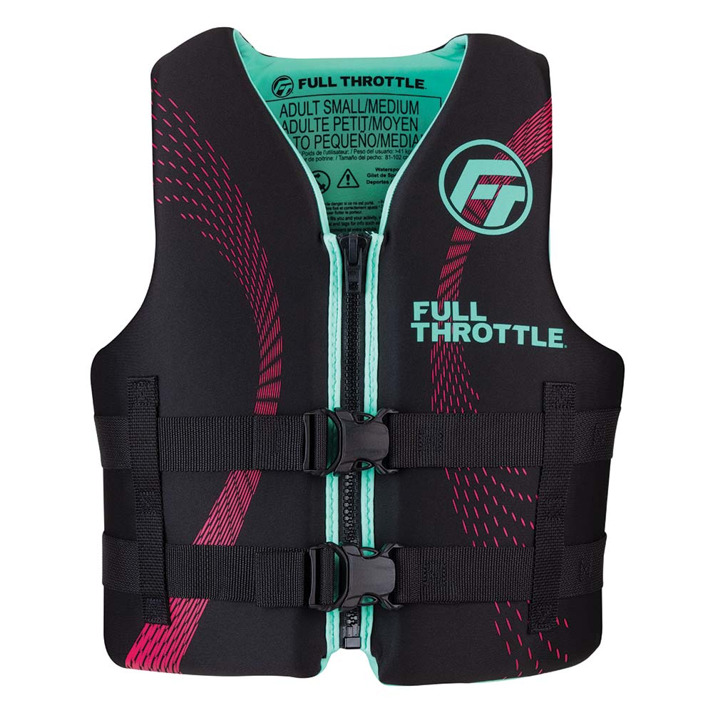 Full Throttle Adult Rapid-Dry Life Jacket - L/XL - Aqua/Black - Deckhand Marine Supply