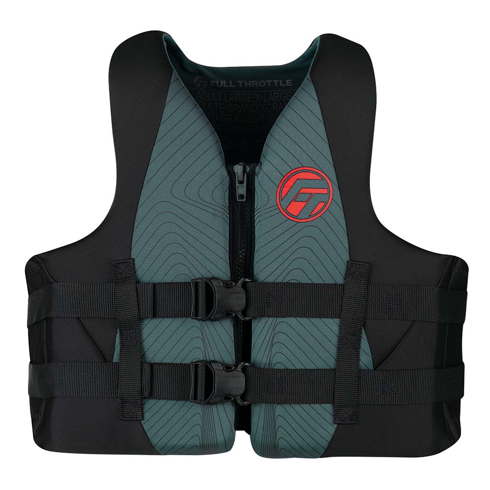 Full Throttle Adult Rapid-Dry Life Jacket - 2XL/4XL - Grey/Black - Deckhand Marine Supply
