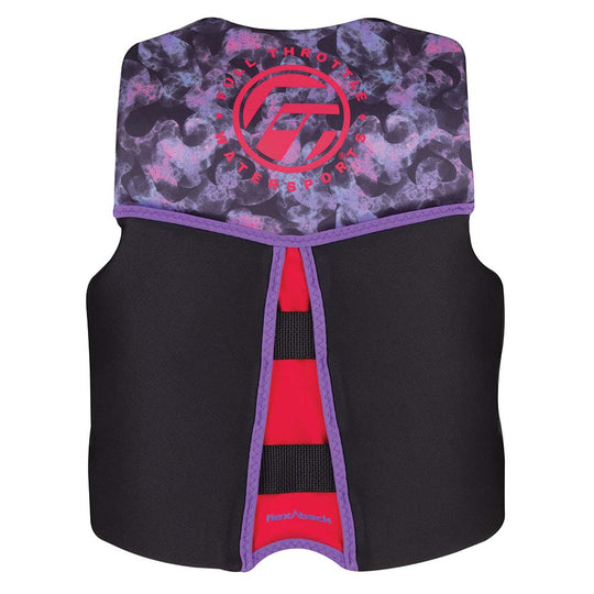 Full Throttle Youth Rapid-Dry Flex-Back Life Jacket - Pink/Black - Deckhand Marine Supply