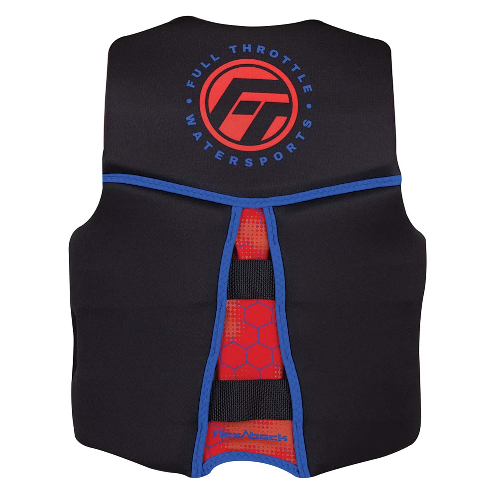 Full Throttle Youth Rapid-Dry Flex-Back Life Jacket - Red/Black - Deckhand Marine Supply