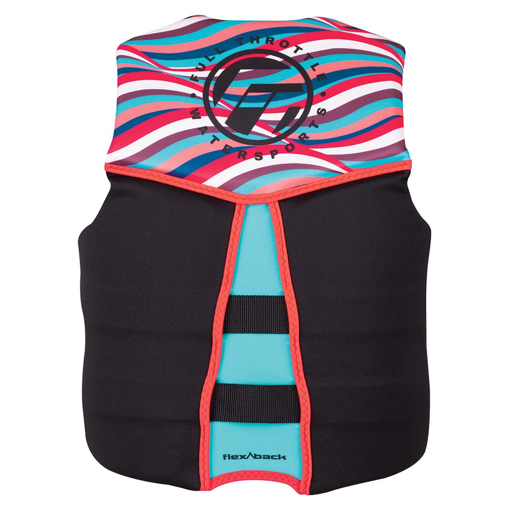 Full Throttle Womens Rapid-Dry Flex-Back Life Jacket - Womens XS - Pink/Black - Deckhand Marine Supply