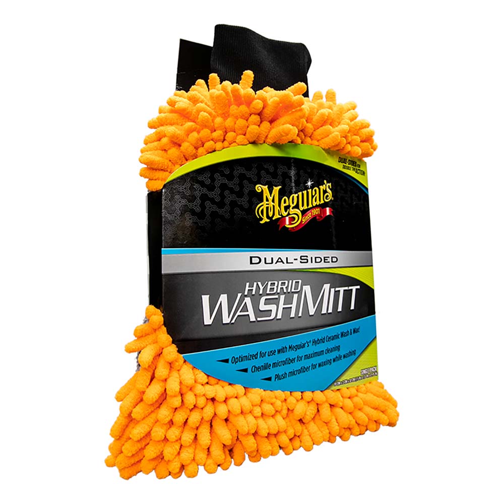 Meguiars Hybrid Wash Mitt - Extremely Plush Microfiber Wash Mitt f/Gently Waxing While Washing - Deckhand Marine Supply