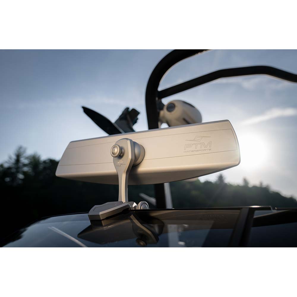 PTM Edge VR-140 Elite Mirror  Cover Combo - Silver - Deckhand Marine Supply