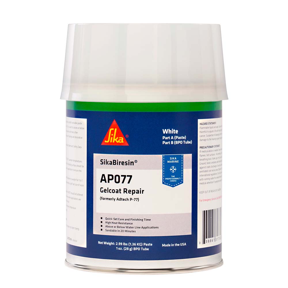 Sika SikaBiresin AP077 Polyester Fairing Compound Above/Below Waterline - Quart - Deckhand Marine Supply