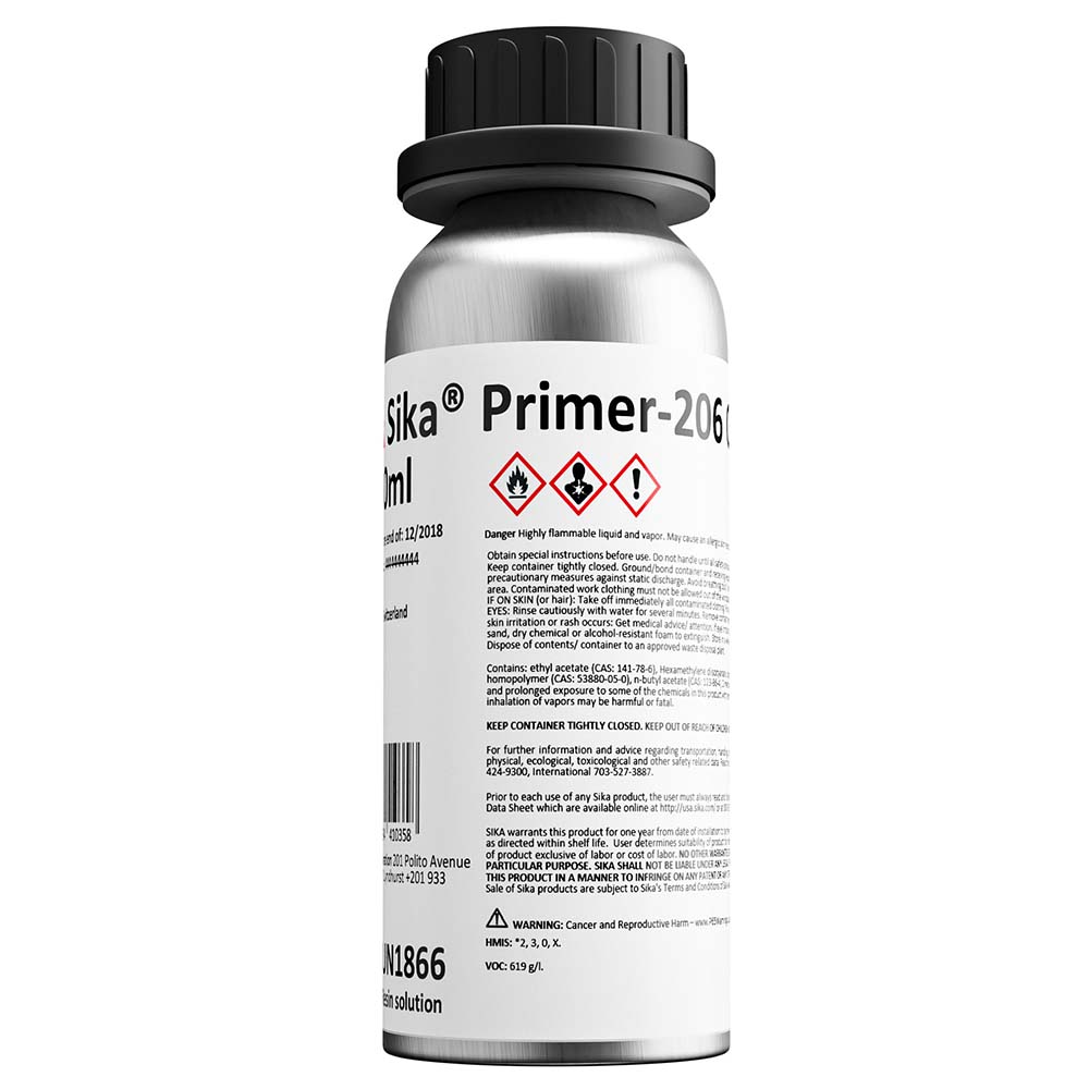 Sika Primer-206 G+P Black 250ml Bottle - Deckhand Marine Supply