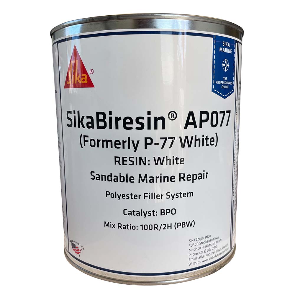Sika SikaBiresin AP077 White Gallon BPO Hardener Required - Deckhand Marine Supply