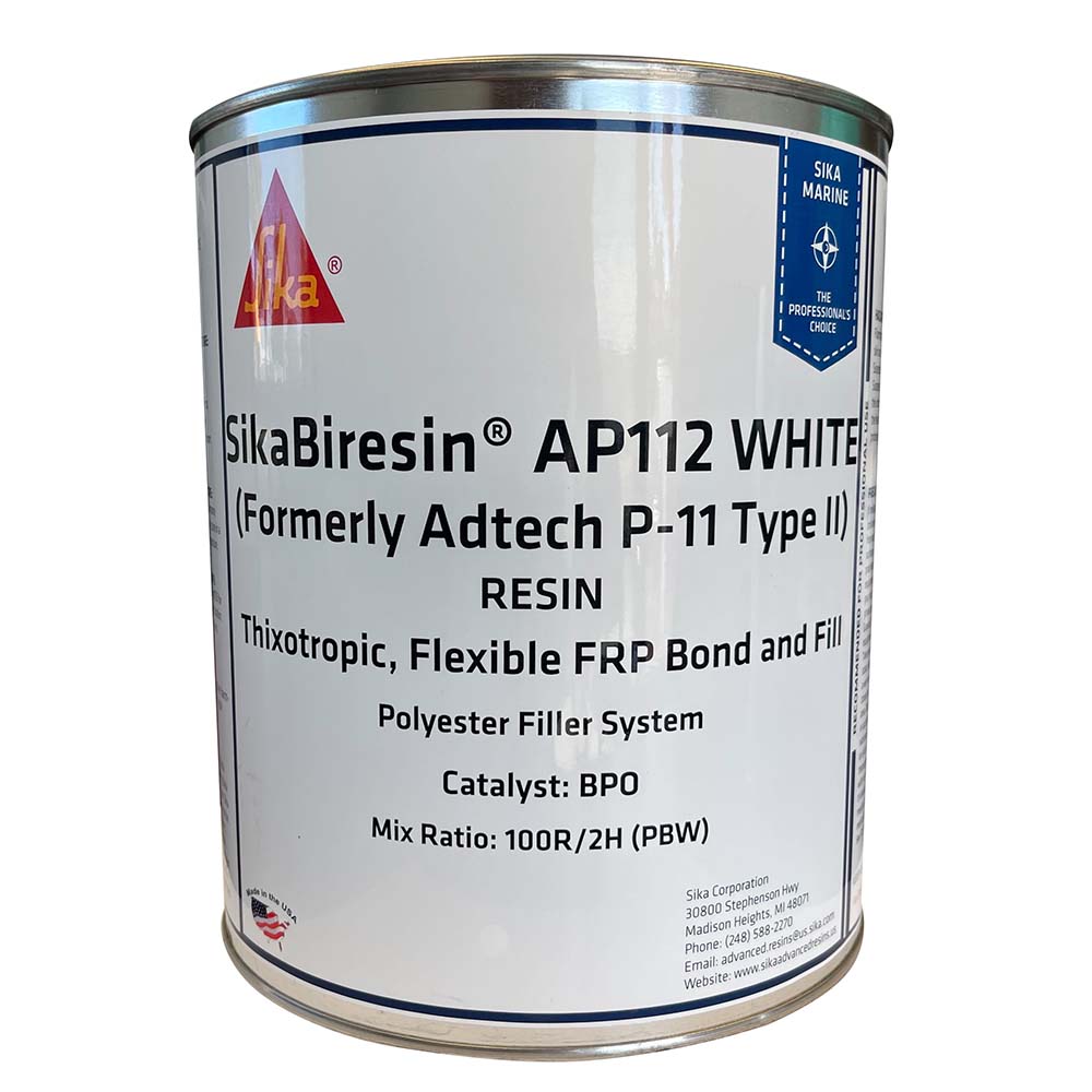 Sika SikaBiresin AP112 White Gallon BPO Hardener Required - Deckhand Marine Supply