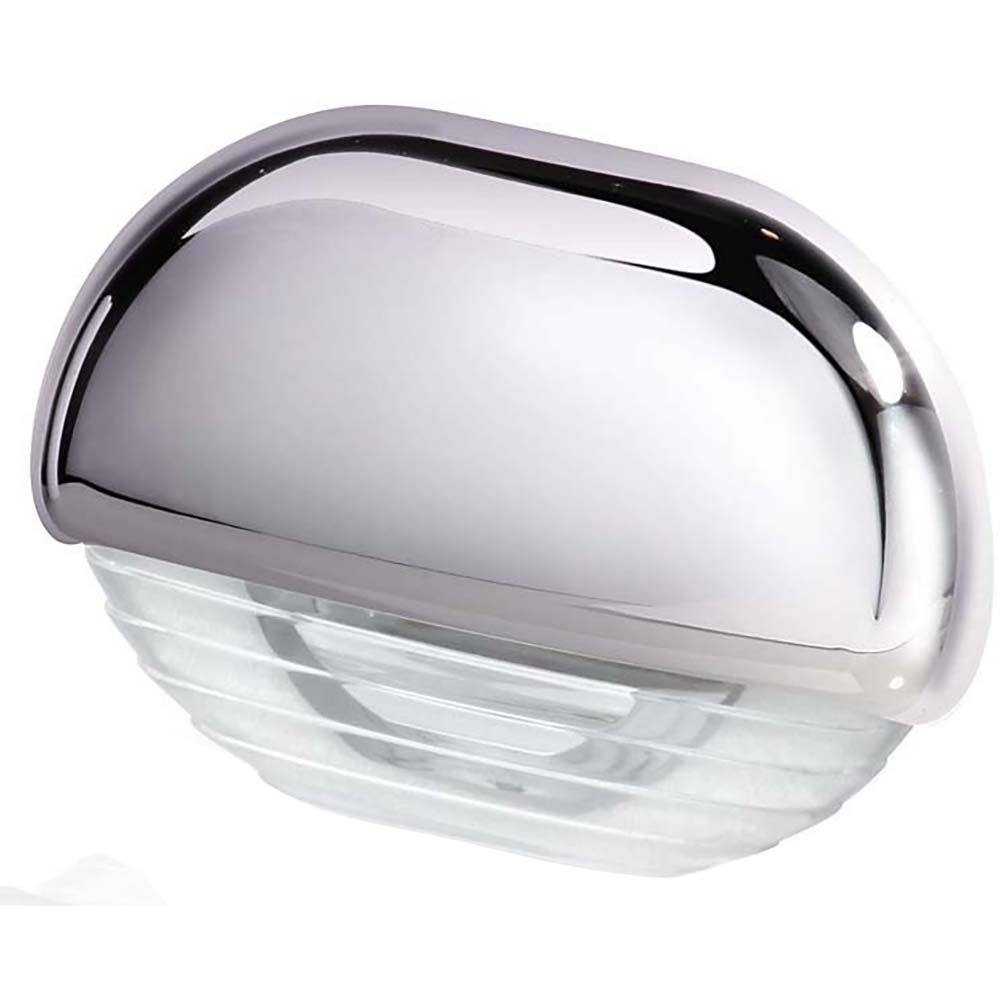 Hella Marine White LED Easy Fit Step Lamp w/Chrome Cap - Deckhand Marine Supply