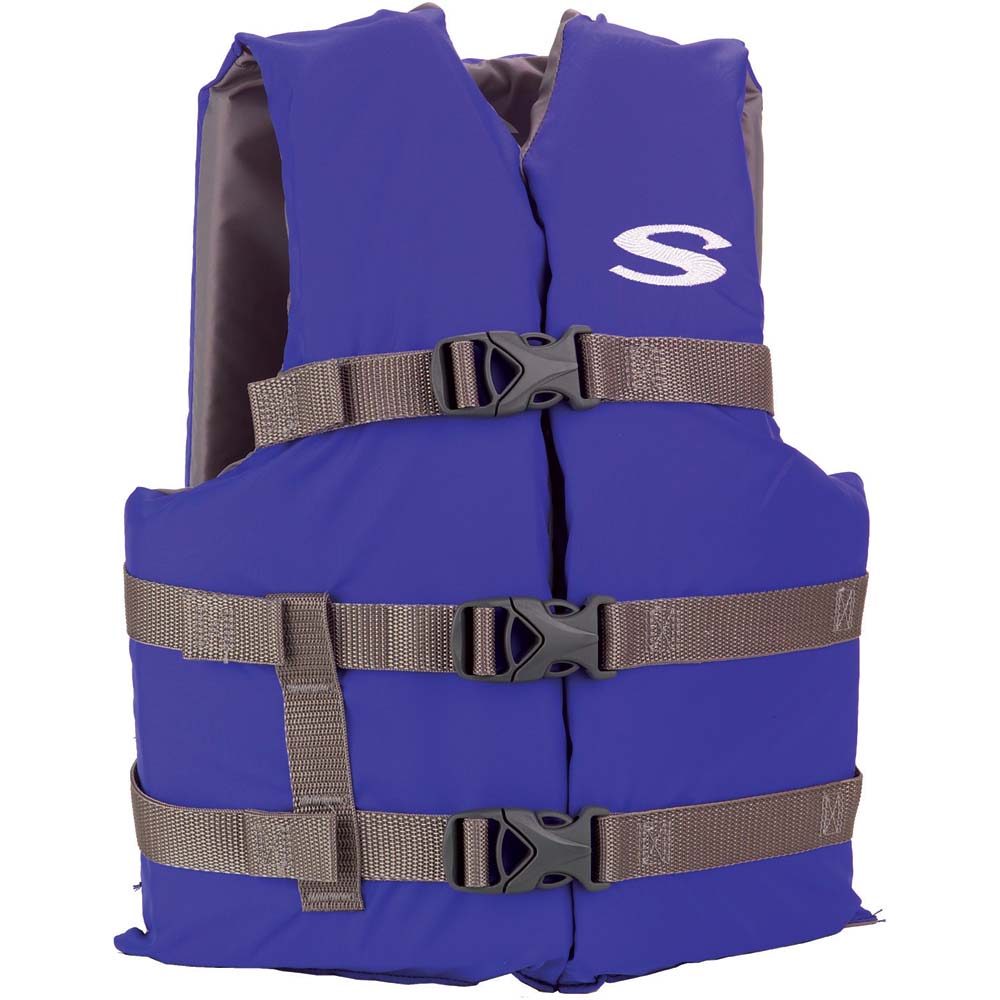Stearns Youth Classic Vest Life Jacket - 50-90lbs - Blue/Grey - Deckhand Marine Supply