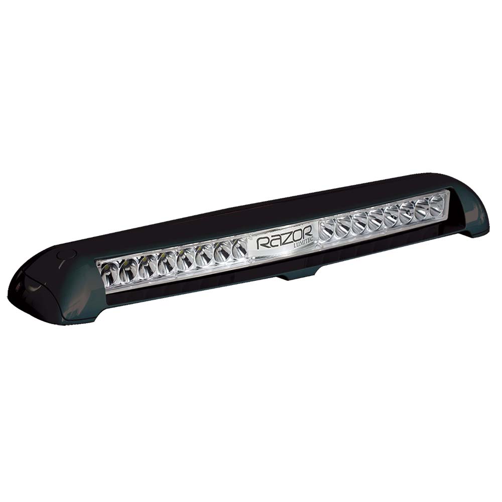 Lumitec Razor Light Bar - Flood - Black Housing - Flush Mount - Deckhand Marine Supply