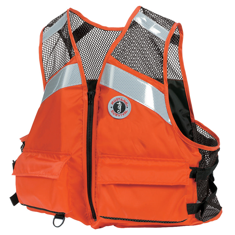Mustang Industrial Mesh Vest - Orange - 4XL/5XL - Deckhand Marine Supply