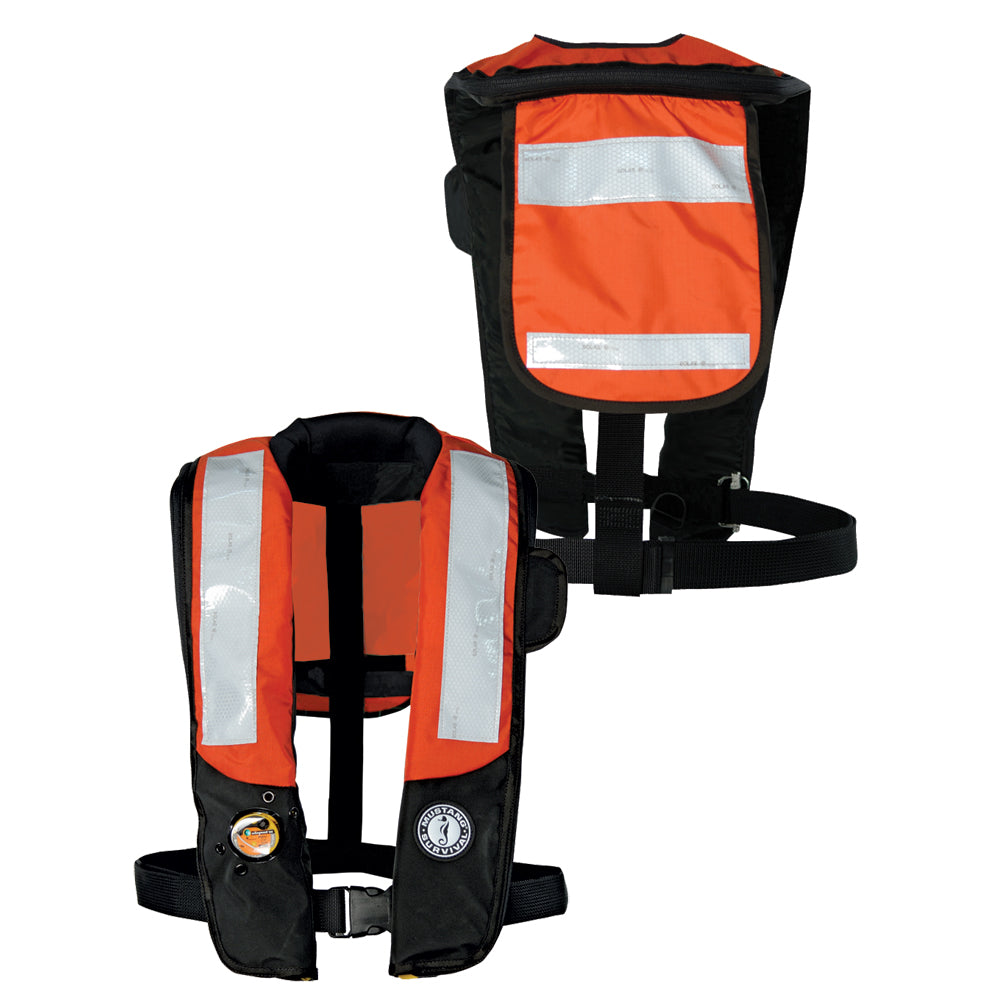 Mustang HIT Inflatable PDF w/SOLAS Reflective Tape - Orange/Black - Automatic/Manual - Deckhand Marine Supply