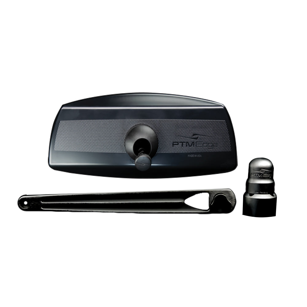 PTM Edge UCX-17 PRO Pontoon Mirror/Bracket Kit - Black - Deckhand Marine Supply