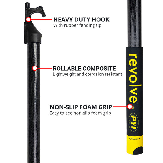 Revolve Rollable Boat Hook - 75" - Deckhand Marine Supply
