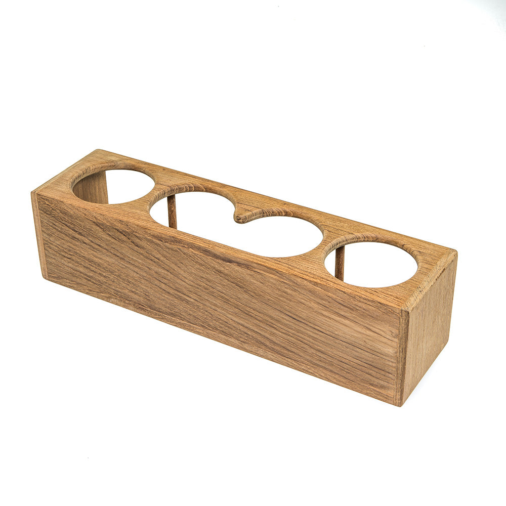 Whitecap Four Drink/Binocular Rack - Teak - Deckhand Marine Supply