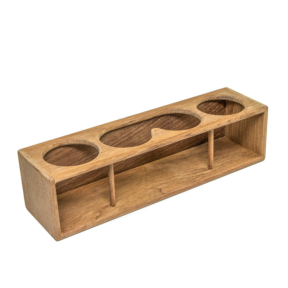 Whitecap Four Drink/Binocular Rack - Teak - Deckhand Marine Supply