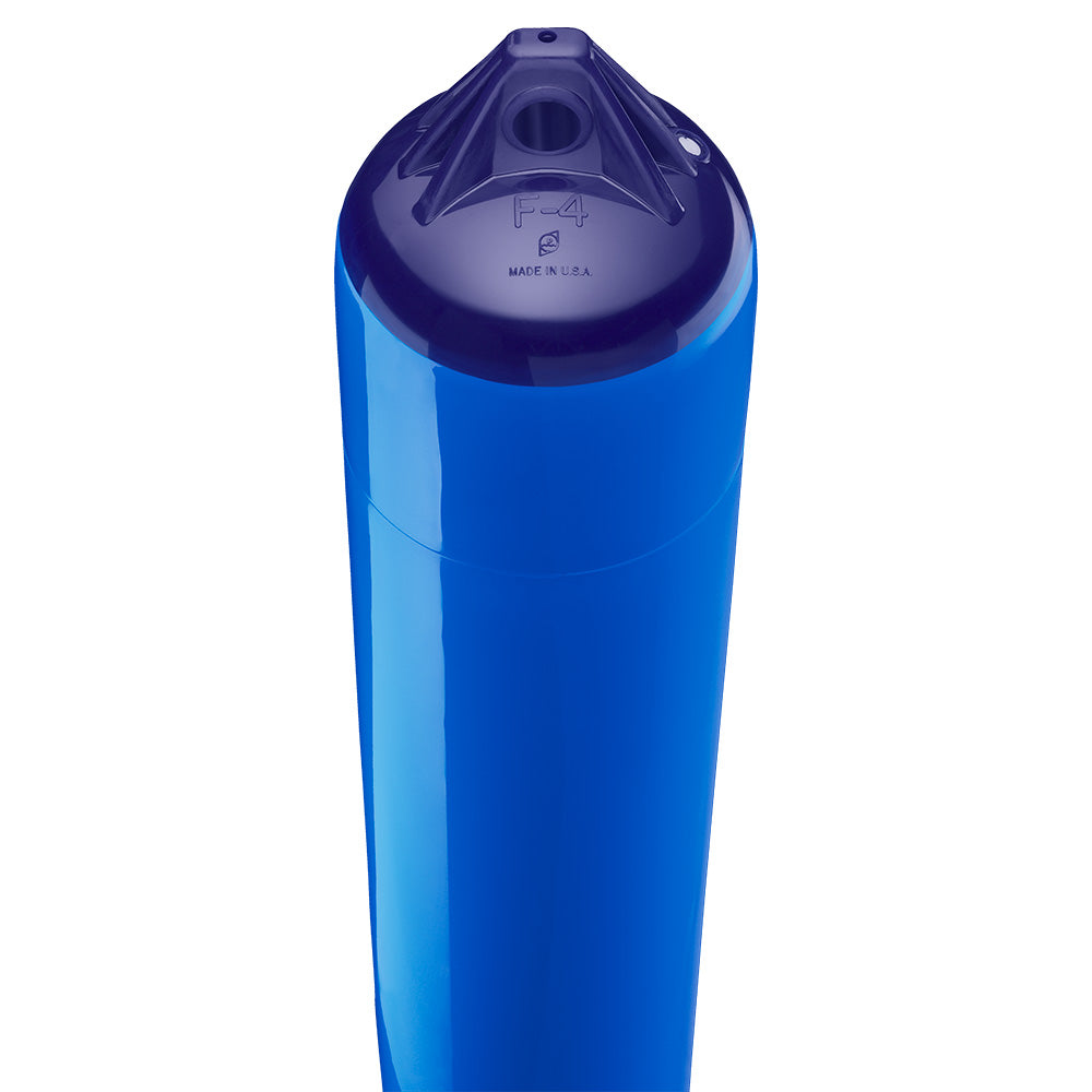 Polyform F-4 Twin Eye Fender 8.5" x 40.5" - Blue - Deckhand Marine Supply