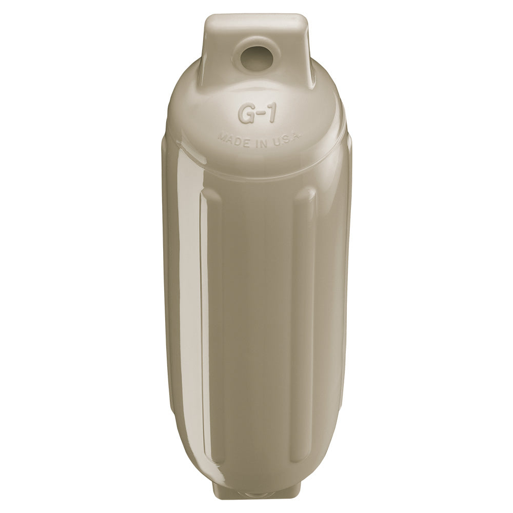 Polyform G-1 Twin Eye Fender 3.5" x 12.8" - Sand - Deckhand Marine Supply