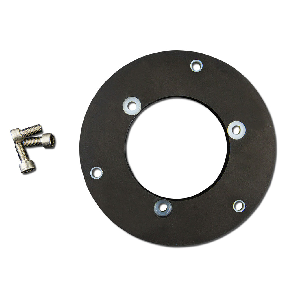 Lopolight Circular Baseplate f/Horizontal Mount Lights - Aluminum - Black - Deckhand Marine Supply