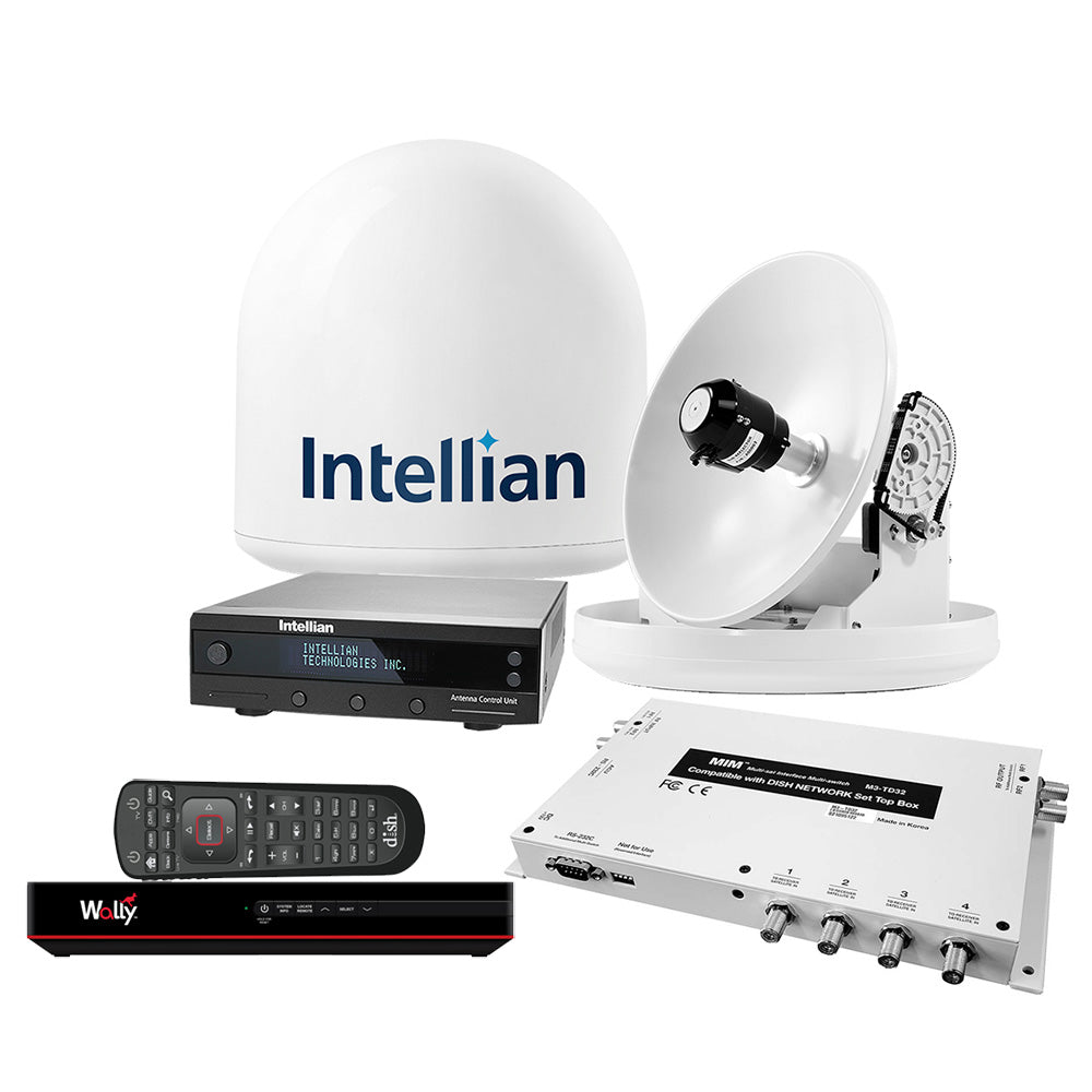 Intellian i2 US System w/DISH/Bell MIM-2 (w/3M RG6 Cable) 15M RG6 Cable  DISH HD Wally Receiver - Deckhand Marine Supply