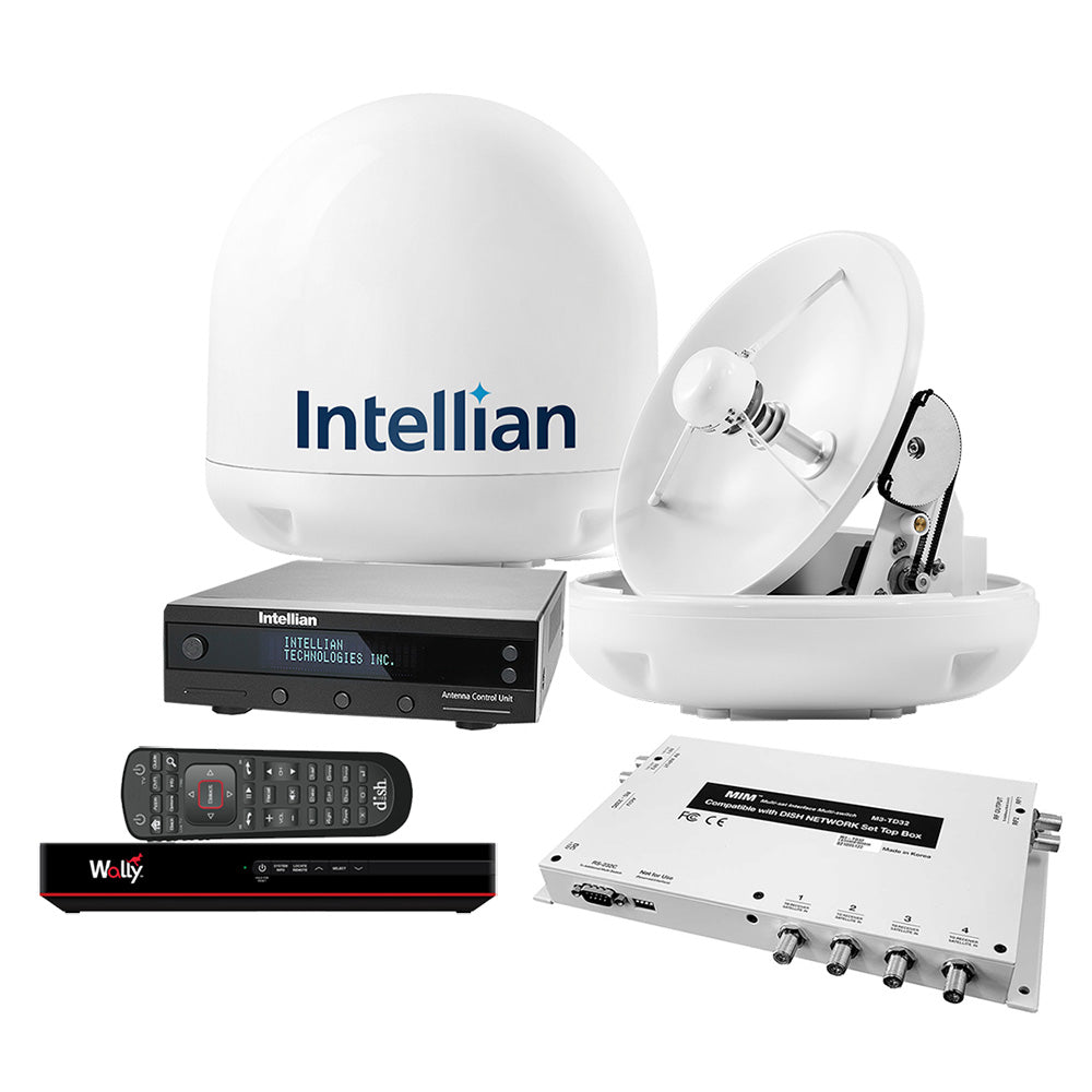 Intellian i3 US System w/DISH/Bell MIM-2 (w/3M RG6 Cable) 15M RG6 Cable  DISH HD Wally Receiver - Deckhand Marine Supply
