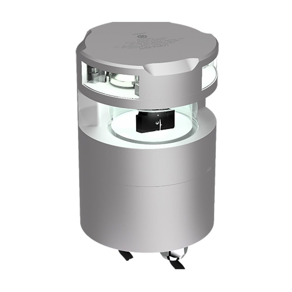 Lopolight Series 300-136 - 6NM Masthead Light  3NM Navigation Light - Horizontal Mount - White - Silver Housing - Deckhand Marine Supply