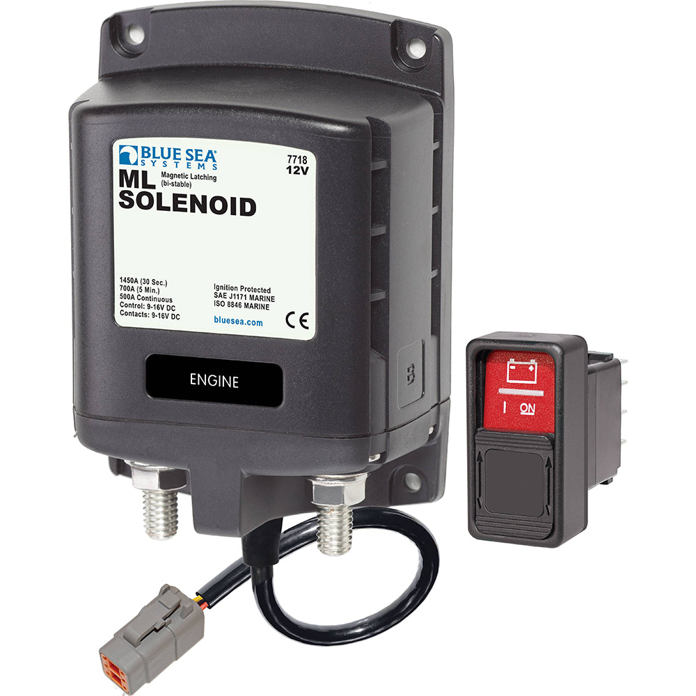 Blue Sea 7718100 - ML-Series Solenoid Switch - Deutsch Connector - 12V - Deckhand Marine Supply