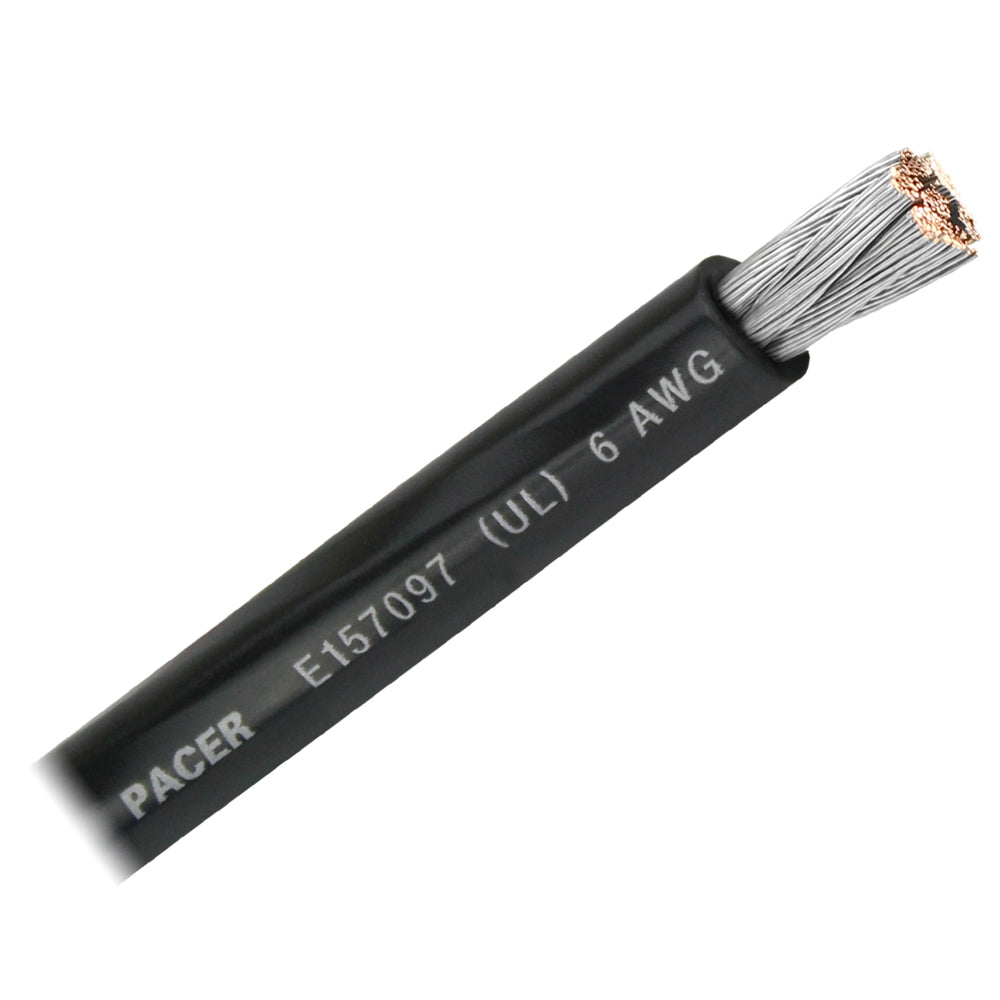 Pacer Black 6 AWG Battery Cable - Sold By The Foot - Deckhand Marine Supply