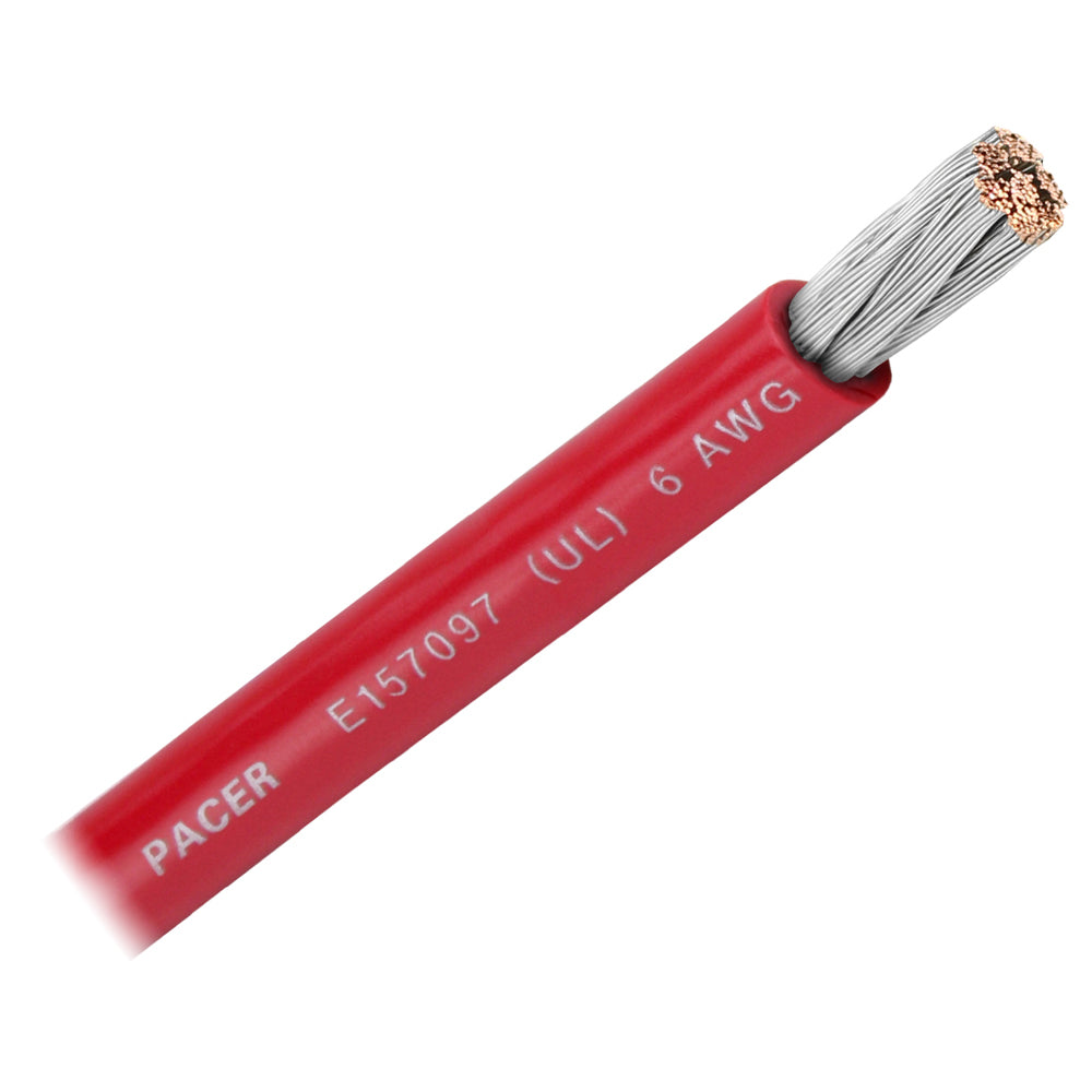 Pacer Red 6 AWG Battery Cable - Sold By The Foot - Deckhand Marine Supply