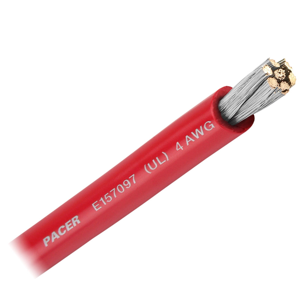 Pacer Red 4 AWG Battery Cable - Sold By The Foot - Deckhand Marine Supply