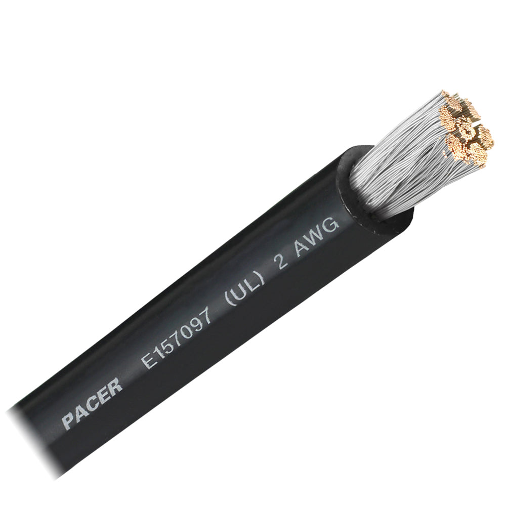 Pacer Black 2 AWG Battery Cable - Sold By The Foot - Deckhand Marine Supply