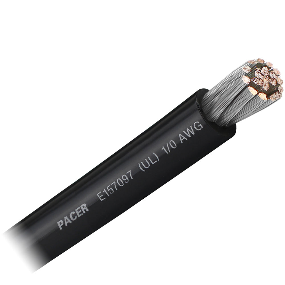 Pacer Black 1/0 AWG Battery Cable - Sold By The Foot - Deckhand Marine Supply