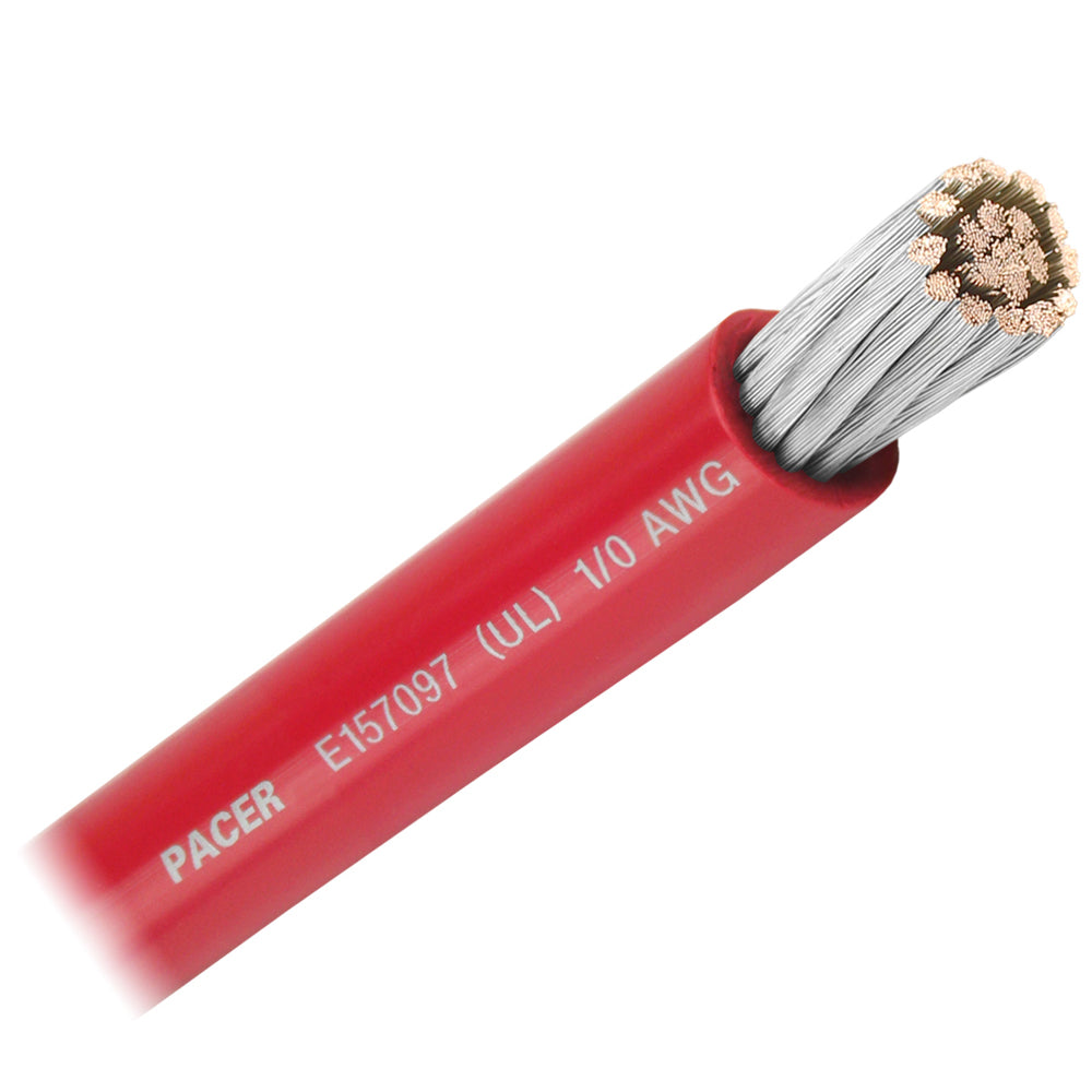 Pacer Red 1/0 AWG Battery Cable - Sold By The Foot - Deckhand Marine Supply