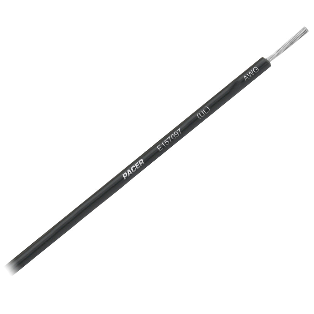 Pacer Black 14 AWG Primary Wire - 25 - Deckhand Marine Supply