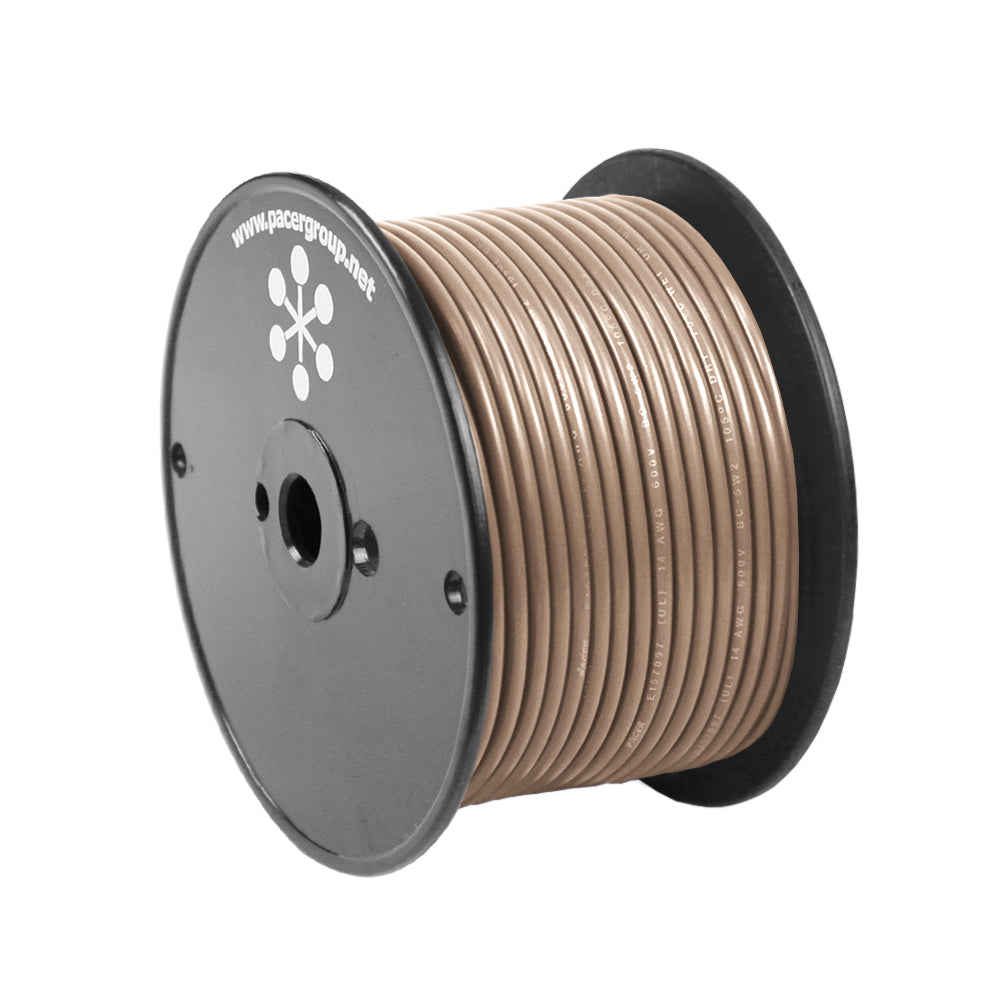 Pacer Tan 14 AWG Primary Wire - 100 - Deckhand Marine Supply