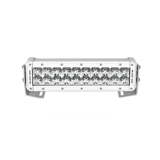 Black Oak Pro Series 3.0 Double Row 10" LED Light Bar - Combo Optics - White Housing - Deckhand Marine Supply