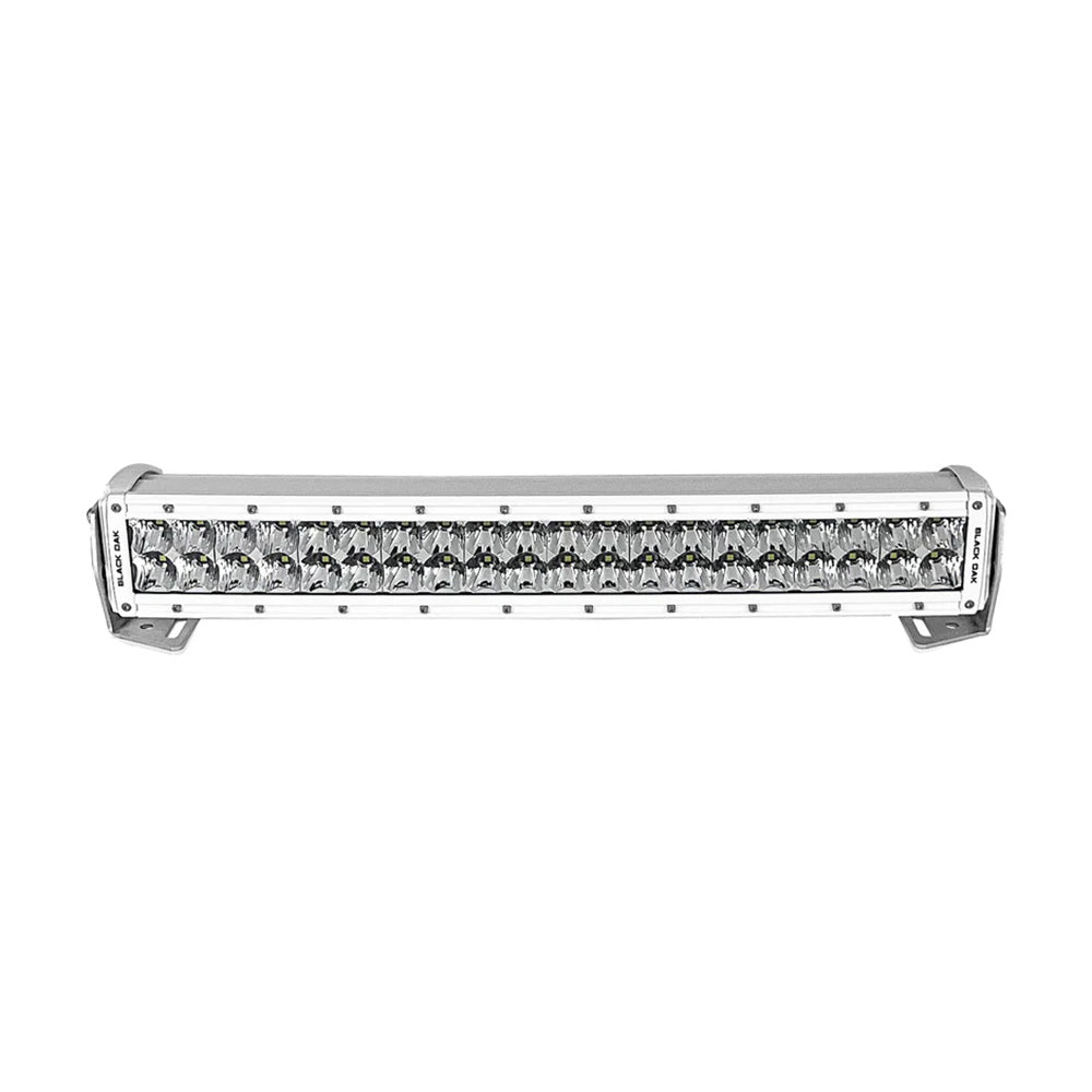 Black Oak Pro Series 3.0 Curved Double Row 20" LED Light Bar - Combo Optics - White Housing - Deckhand Marine Supply
